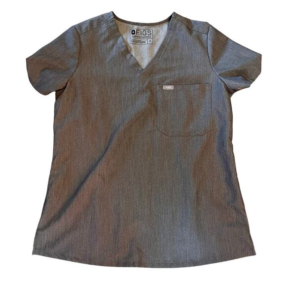 Figs Women's Technical Collection Gray Scrub Top.  Size Small - Picture 1 of 6